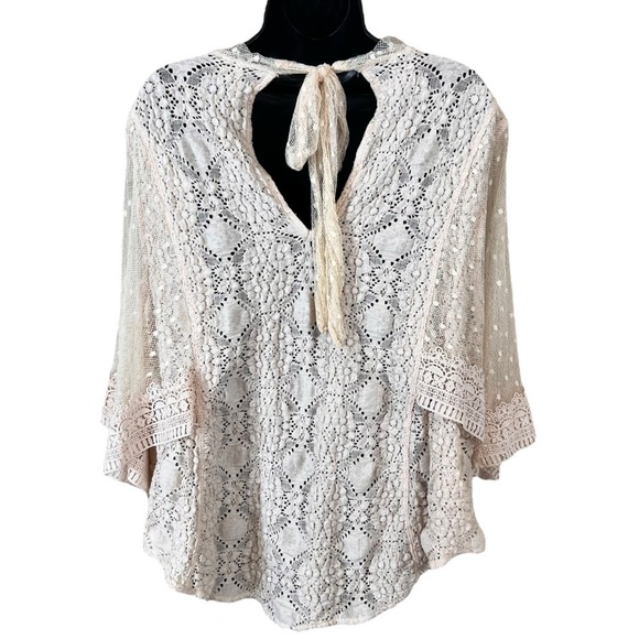 Free People Hard Candy Lace Kimono Top - Picture 12 of 13